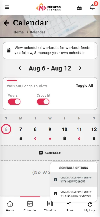 View Your Customized Schedule