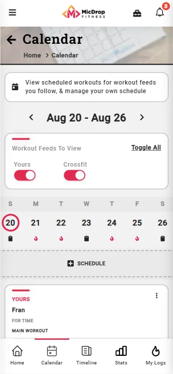 View Your Customized Schedule