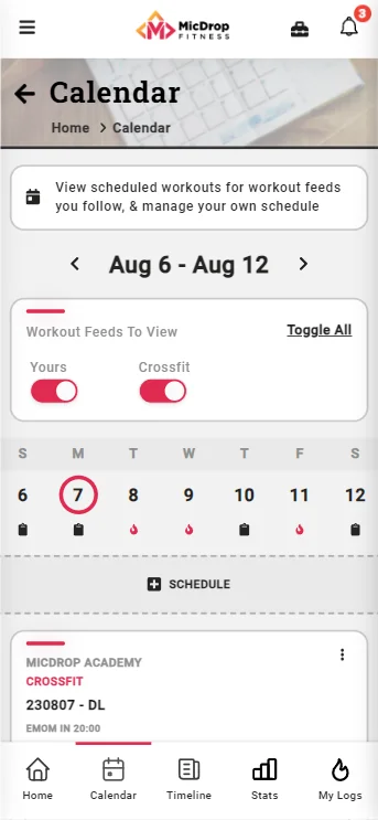 View Your Customized Schedule