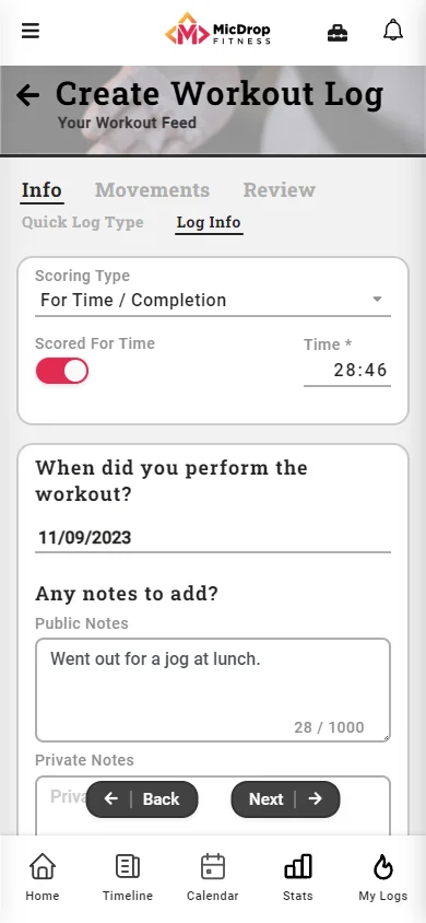 Create Quick Logs