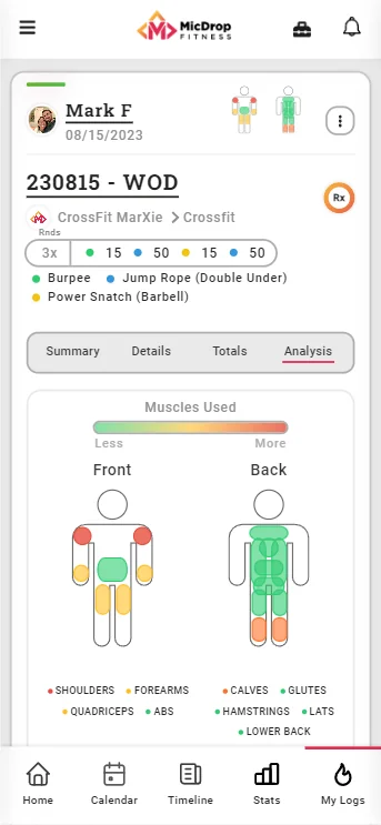 View & Search Your Past Workout Logs