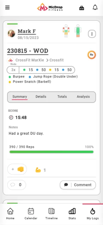 View & Search Your Past Workout Logs