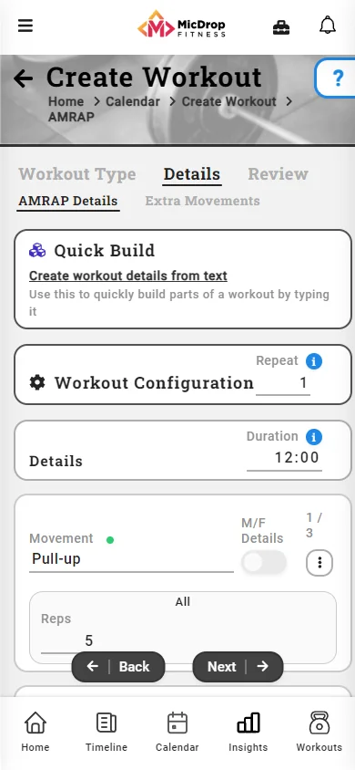 Build Workouts Manually or Create Them From Text